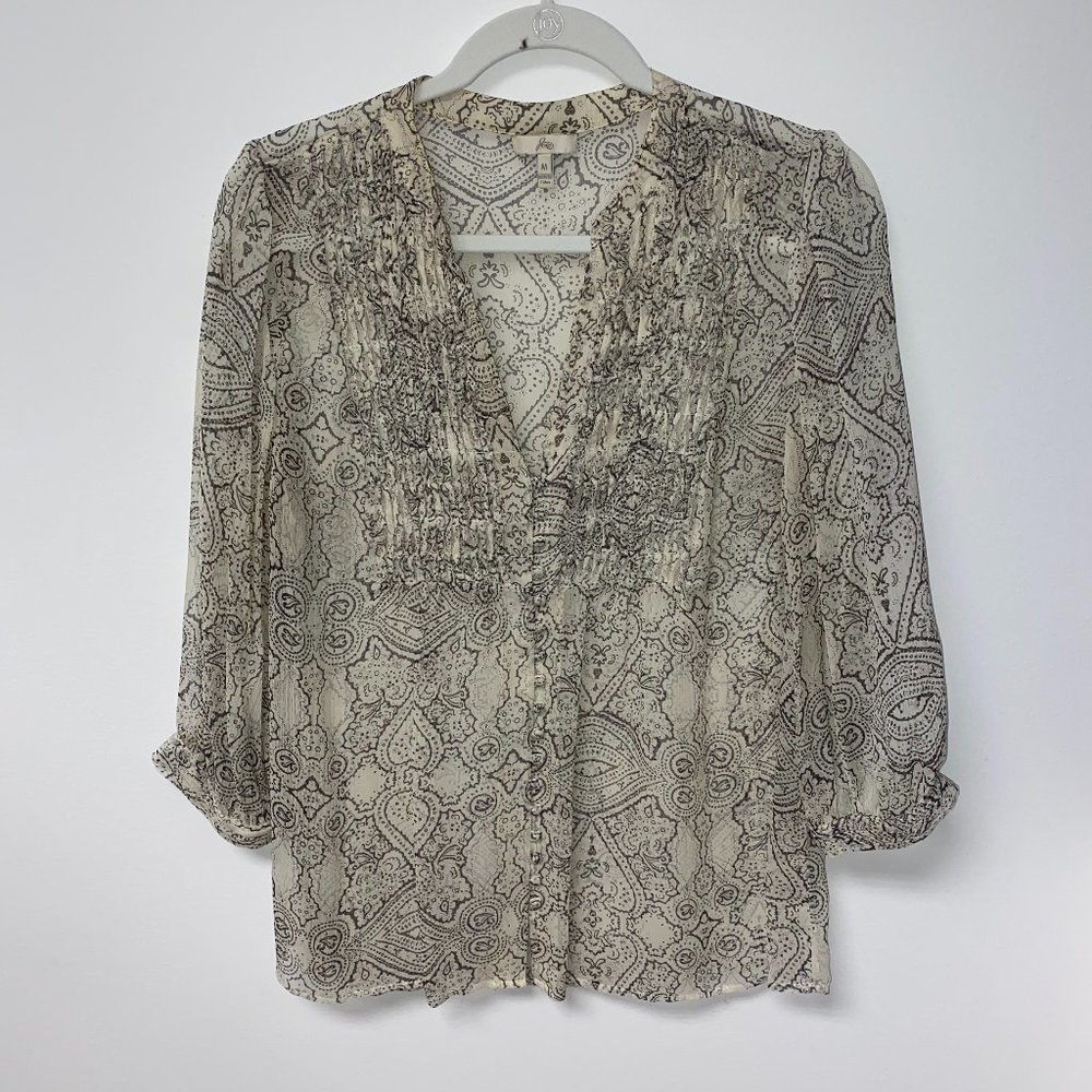 Joie Patterned Blouse - image 1
